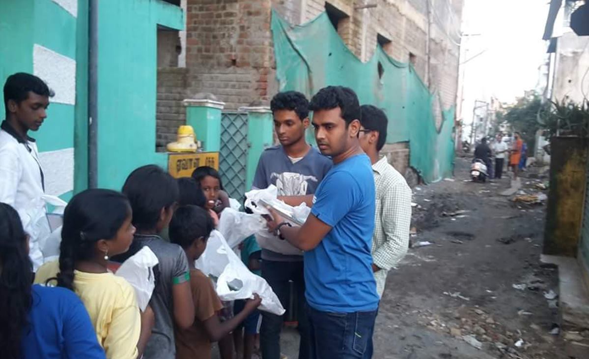 Flood relief grocery distribution Chennai 2015