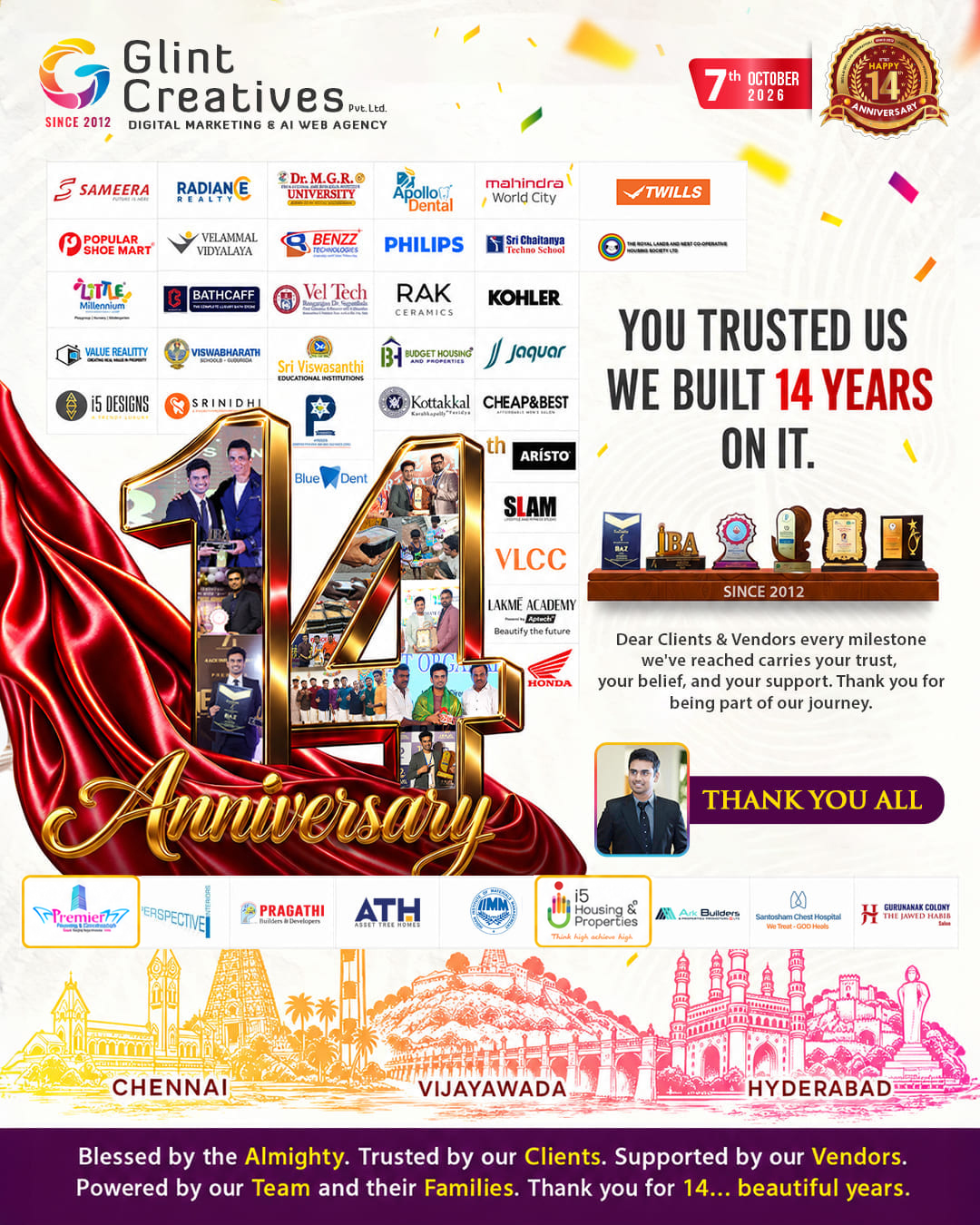 Glint Creatives Celebrating its 14th anniversery